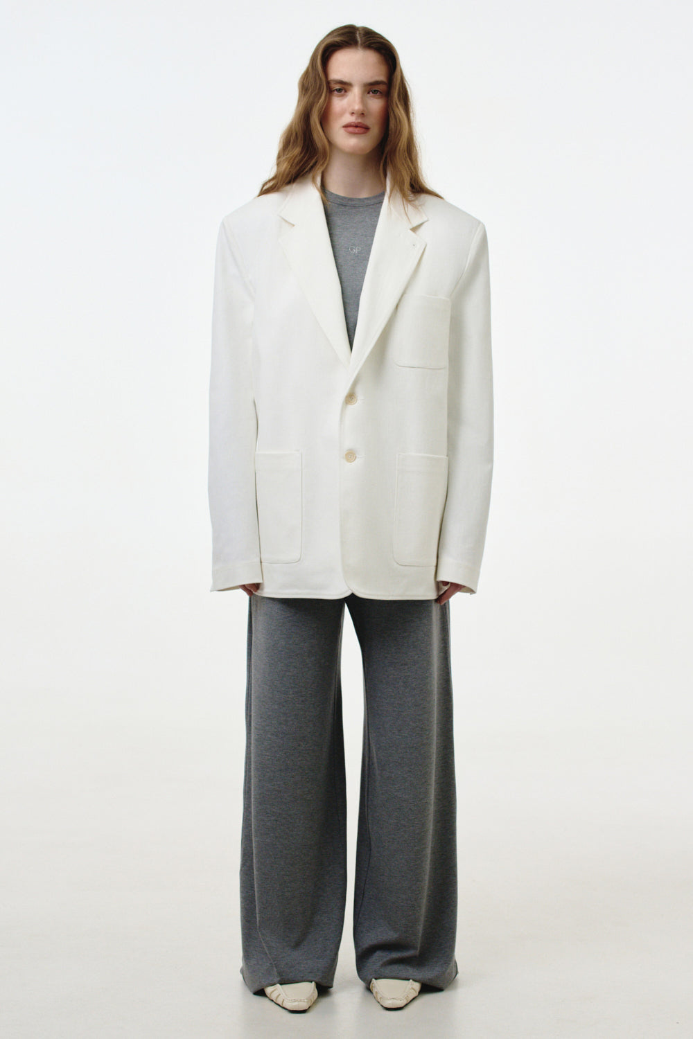 Піджак білий "OVERSIZE"