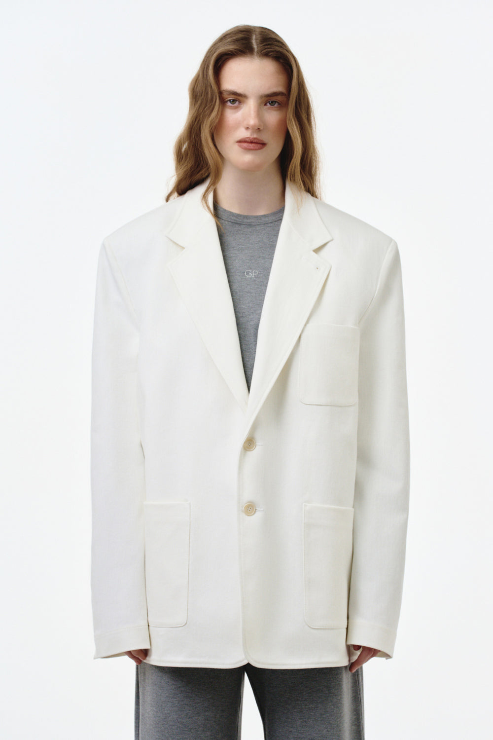 Піджак білий "OVERSIZE"