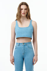 Cropped denim top