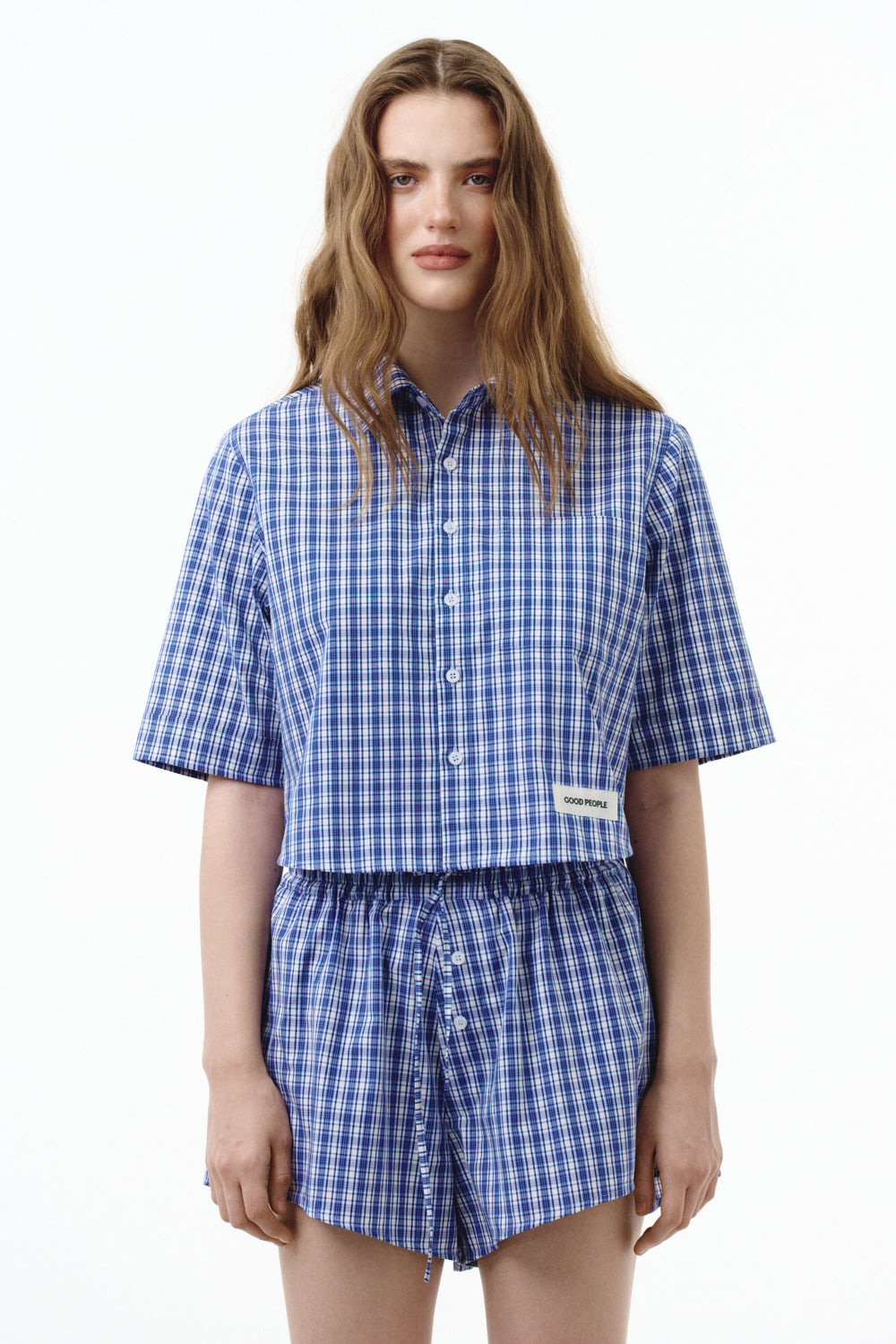 Blue shirt "PLAID"