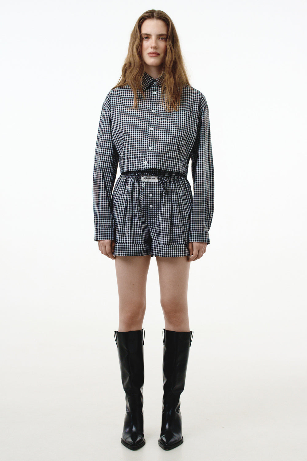 Сорочка чорна "PLAID"