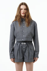 Сорочка чорна "PLAID"