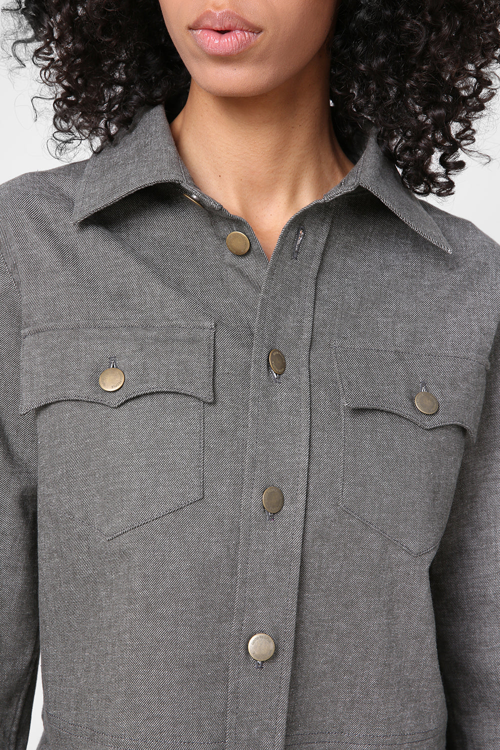 Jacket with copper buttons