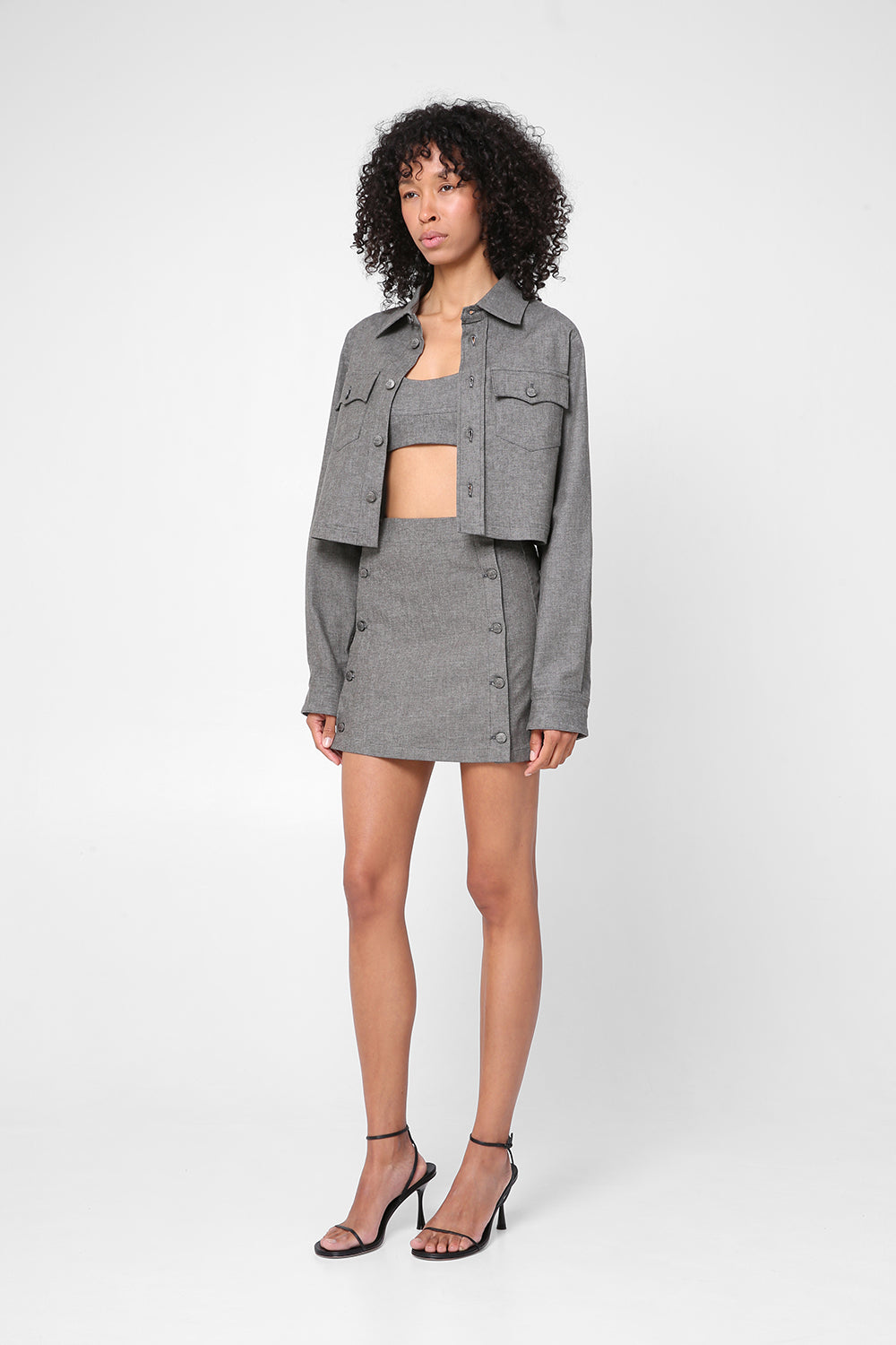 Jacket with silver buttons