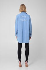 Denim shirt with logo