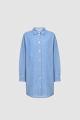 Denim shirt with logo