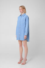 Denim shirt with logo