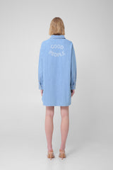 Denim shirt with logo