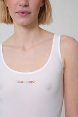 Bodysuit with colored logo