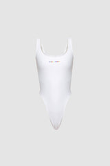 Bodysuit with colored logo
