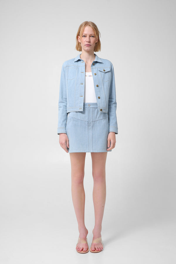 Denim mini skirt